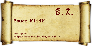 Baucz Klió névjegykártya